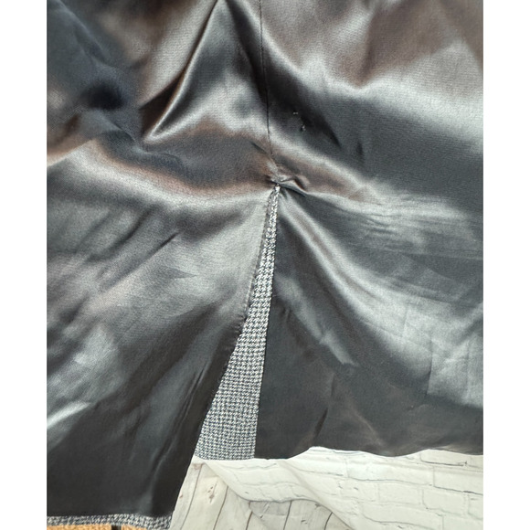 CALVIN KLEIN gray black check houndstooth 100% wool mens jacket blazer 42R NWOT - Picture 9 of 12